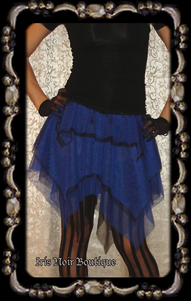 Lip Service Black n Blue Ballerina Plie Party Lolita Skirt