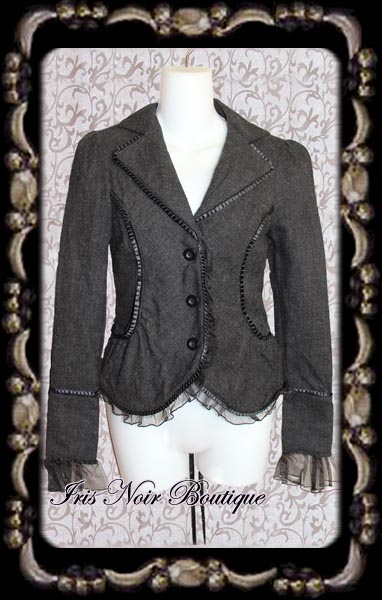 {Used} Lip Service Blacklist Gothic Victorian Lace-Up Jacket XS