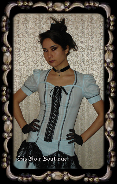 Lip Service Through the Looking Glass Steampunk Ribbon Top