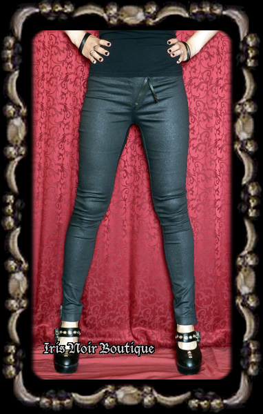 Lip Service Widow Punk Goth Skinny Zipper Jeans